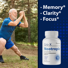 Load image into Gallery viewer, Gro-X Nootropic Cognitive Enhancement Support 10 Bottles 600 Capsules
