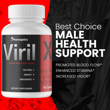 Load image into Gallery viewer, Viril X Dietary Supplement, Natural Male Enhancement, 120 Tablets - 2 Bottles
