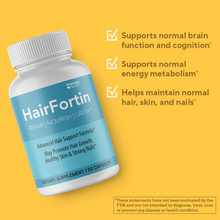 Load image into Gallery viewer, Hairfortin Hair Skin and Nails - Advanced Unique Hair Growth Vitamin - 4 Bottles
