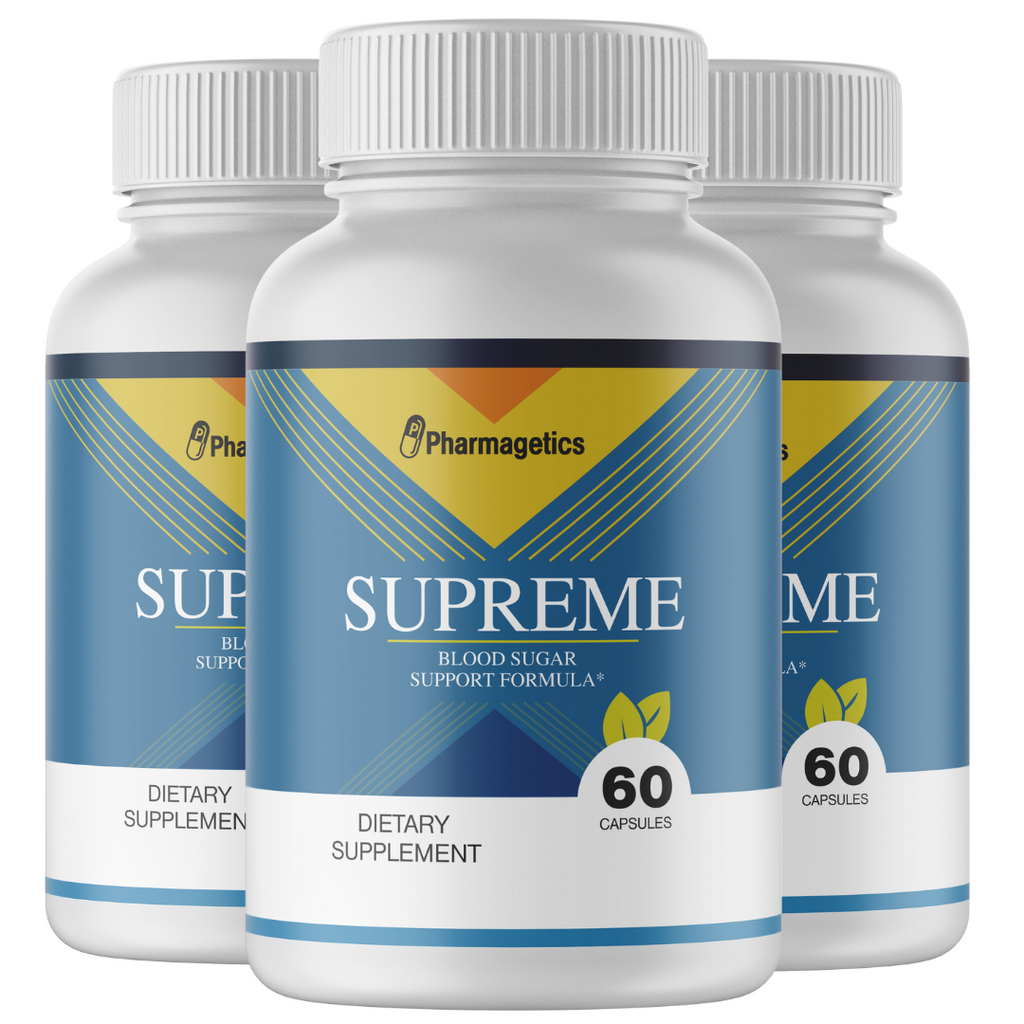 Supreme, Blood Sugar Support Formula - 3 Bottles - 180 Capsules