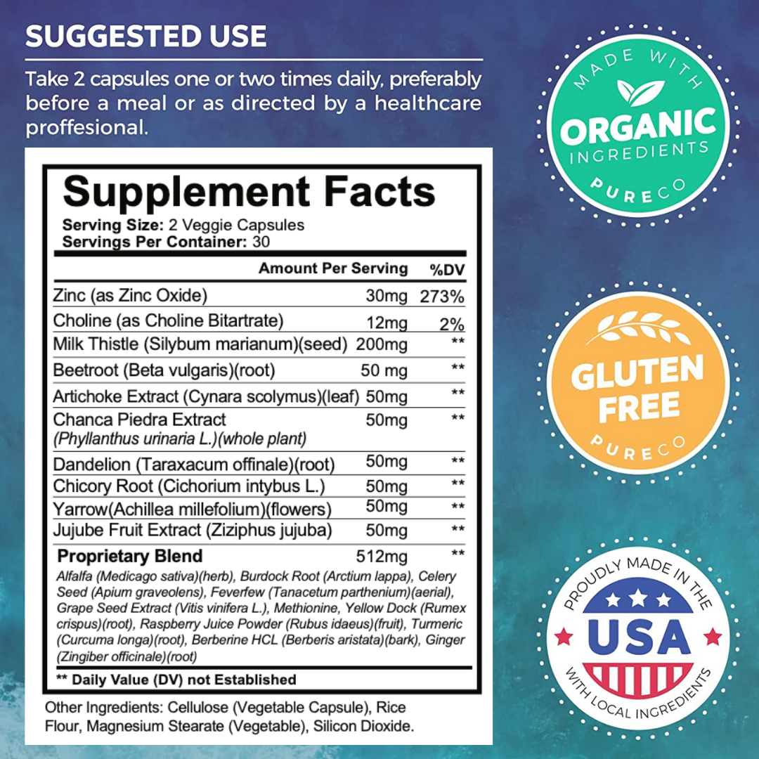 Liver Health RX Formula Supplement Pure Health - 10 Pack 600 Capsules ...