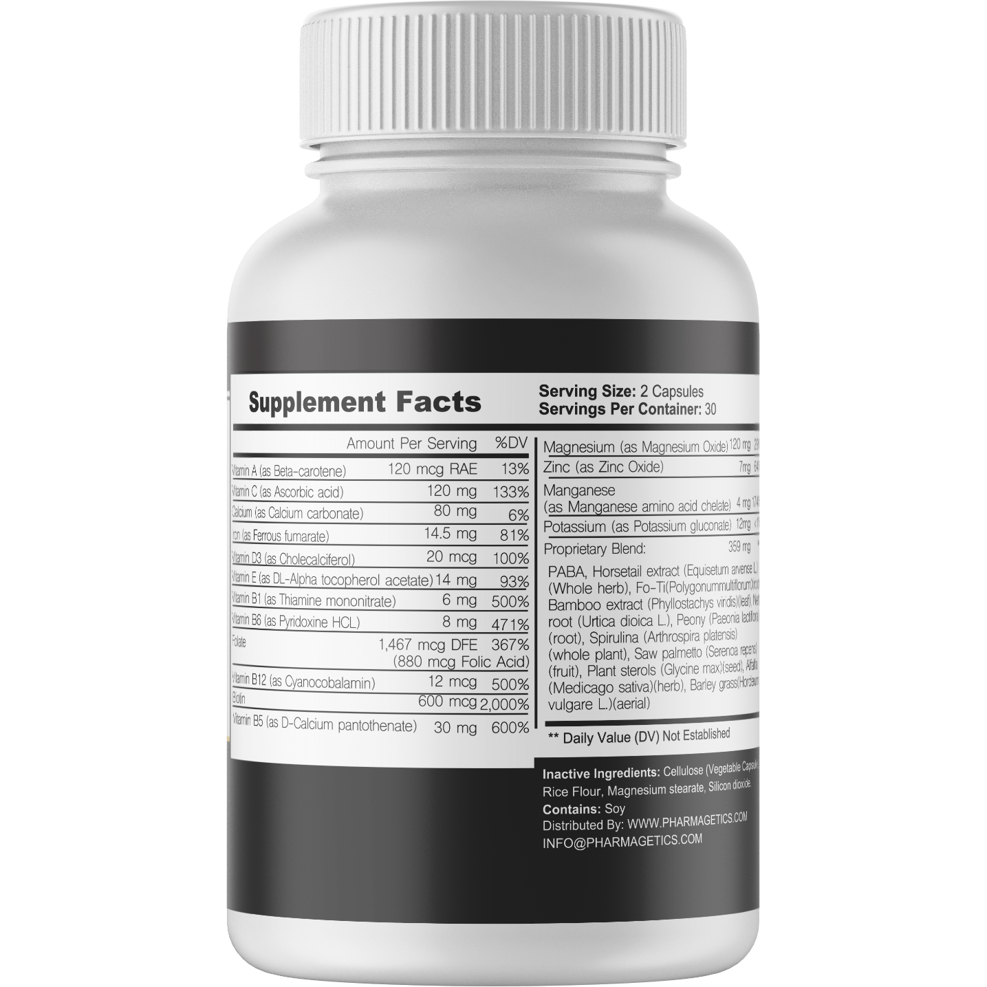 Folifort Hair Growth Supplement - 2 Bottles 120 Capsules