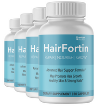 Load image into Gallery viewer, Hairfortin Hair Skin and Nails - Advanced Unique Hair Growth Vitamin - 4 Bottles

