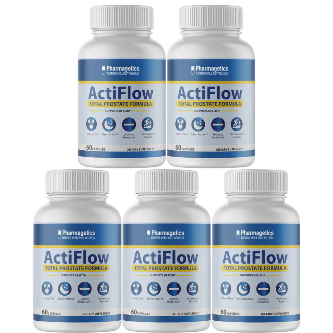 Actiflow - Total Prostate Formula, Prostate Supplement - 5 Bottles