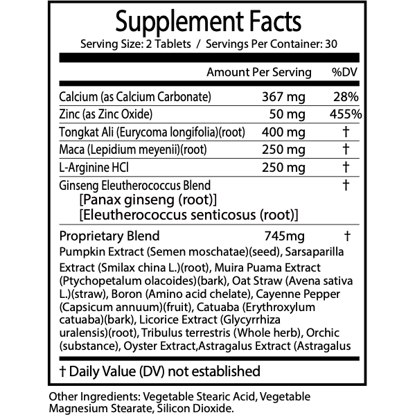 5 Bottles Vitrexotin Advanced Support For Male Virility & Vitality 60 Tablets x5