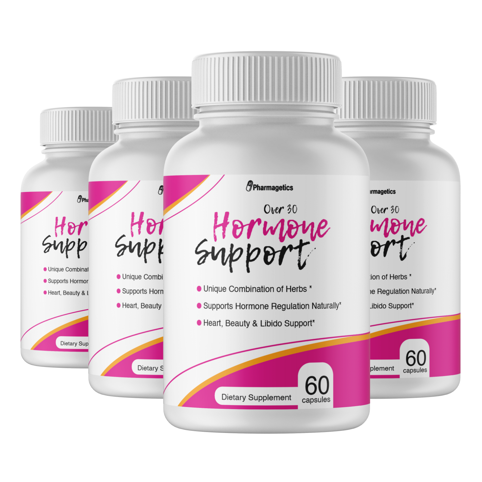 Over 30 Hormone Support Dietary Supplement - 4 Bottles 240 Capsules