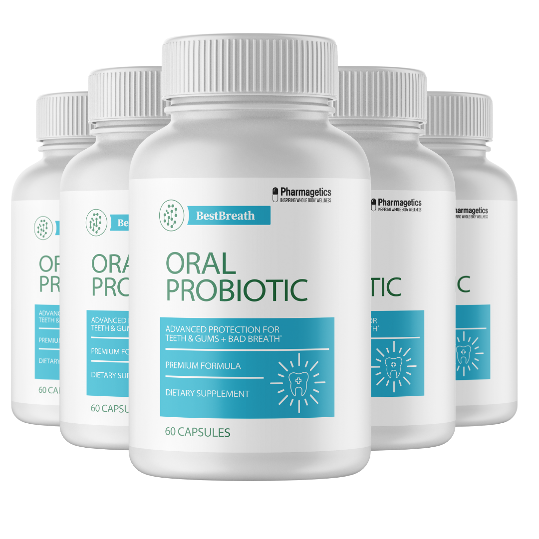 Oral Probiotic - Advanced Protection for Teeth & Gums 5 Bottles 300 Capsules
