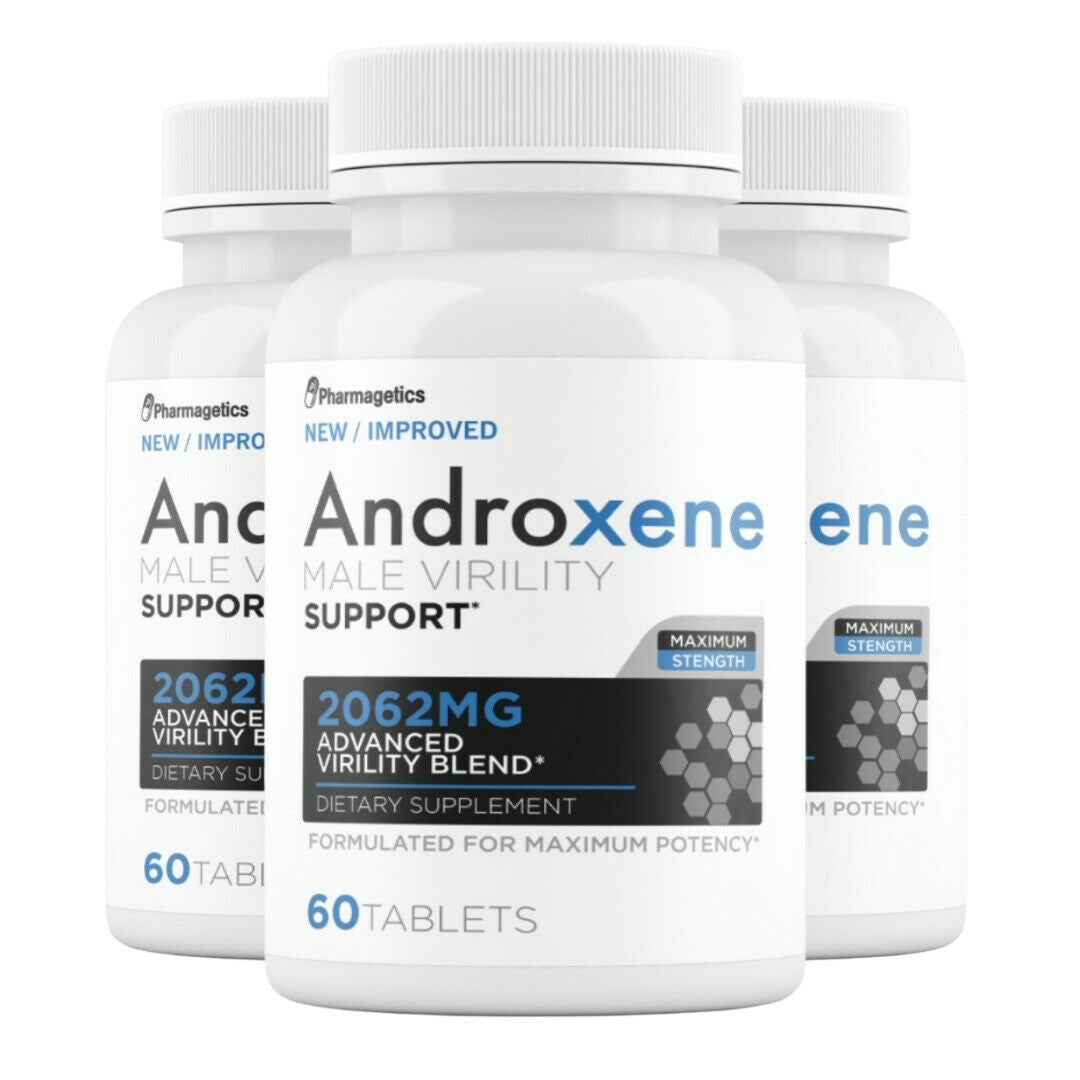 3 Androxene - Male Virility Support - 3 Bottles 180 Tablets