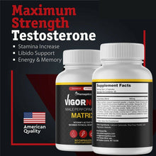 Load image into Gallery viewer, VigorNow Testosterone Booster for Men Male Enhancement Stamina Libido 3 Pack

