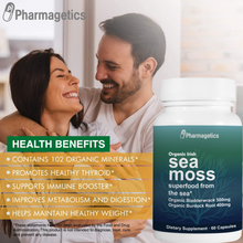 Load image into Gallery viewer, Irish Sea Moss Capsules Thyroid Support Organic Bladderwrack, Burdock Root, 60ct
