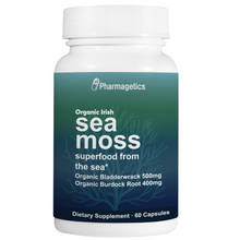 Load image into Gallery viewer, Irish Sea Moss Capsules Thyroid Support Organic Bladderwrack, Burdock Root, 60ct
