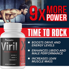 Load image into Gallery viewer, Viril X Dietary Supplement, Natural Male Enhancement, 120 Tablets - 2 Bottles
