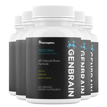 Load image into Gallery viewer, 5 GenBrain All Natural BrainFormula - 5 Bottles 300 Capsules
