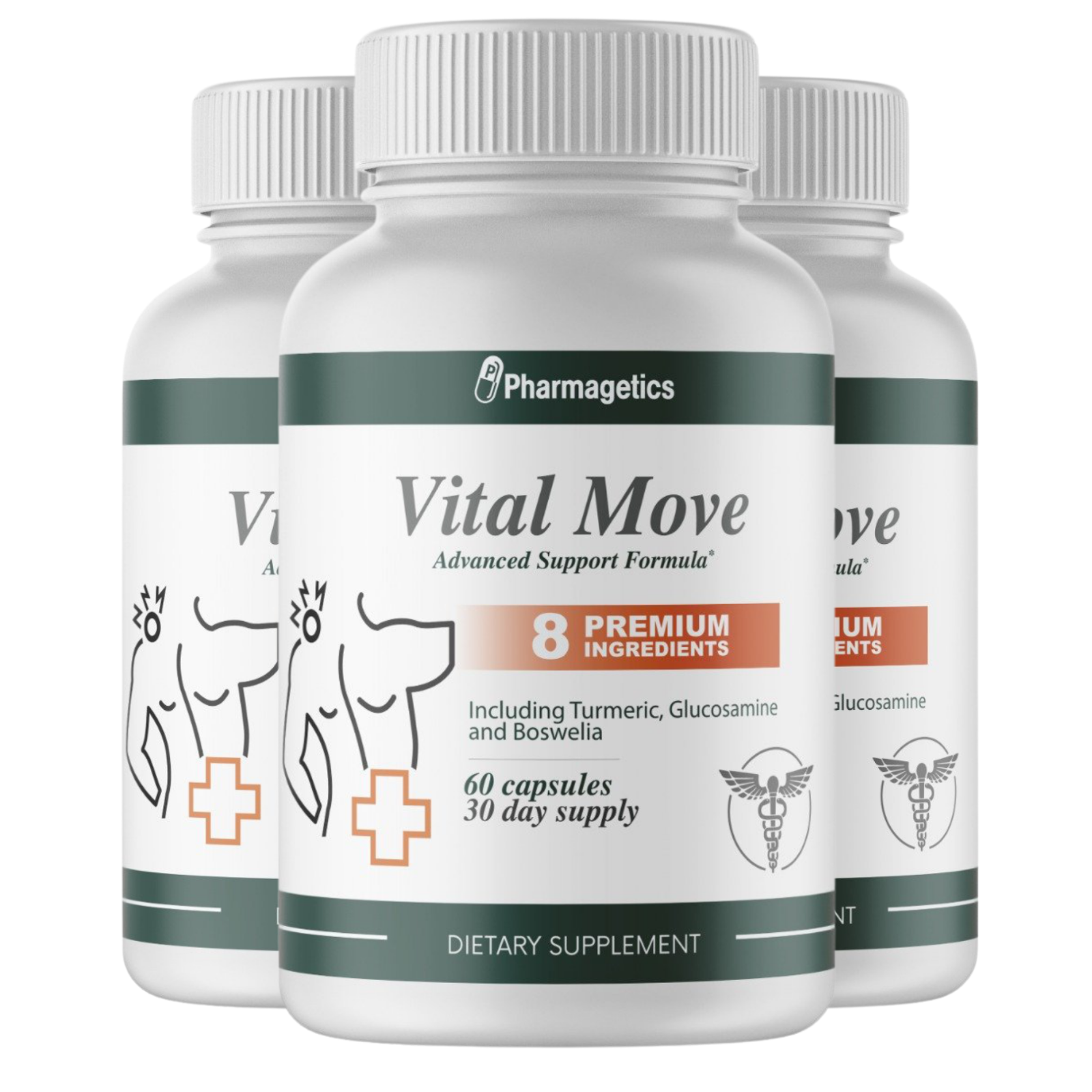 3 Vital Move Advanced Support Formula 3 Bottles -180 Capsules