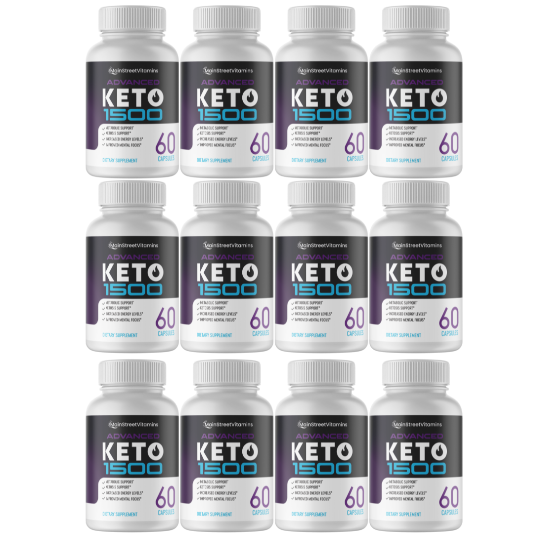 Advanced Keto 1500 Weight Loss Diet Pills  -60 Capsules x12 -720 capsules