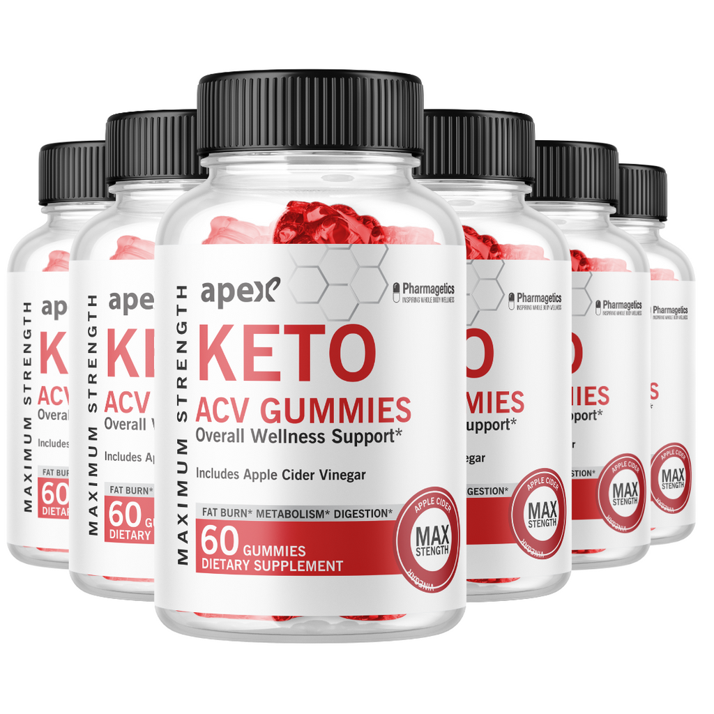 Apex Keto ACV Gummies Overall Wellness Support 6 Bottles 360 Gummies
