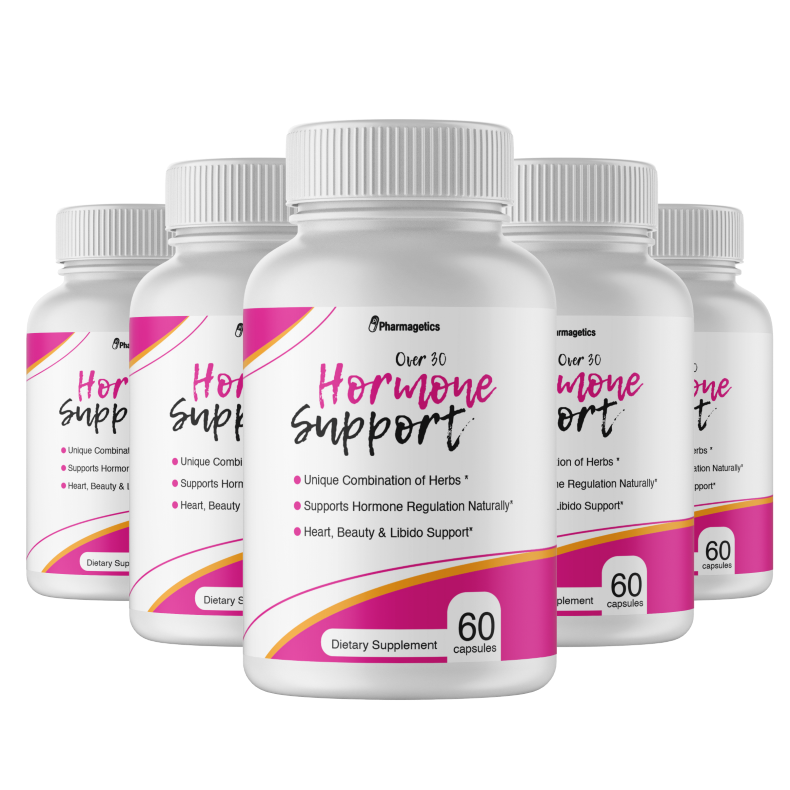 Over 30 Hormone Support Dietary Supplement -5 Bottles 300 Capsules