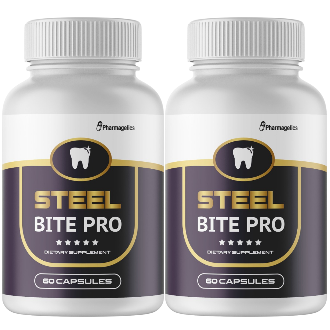 Steel Bite Pro #1 Teeth & Gums Oral Health 2 Bottles