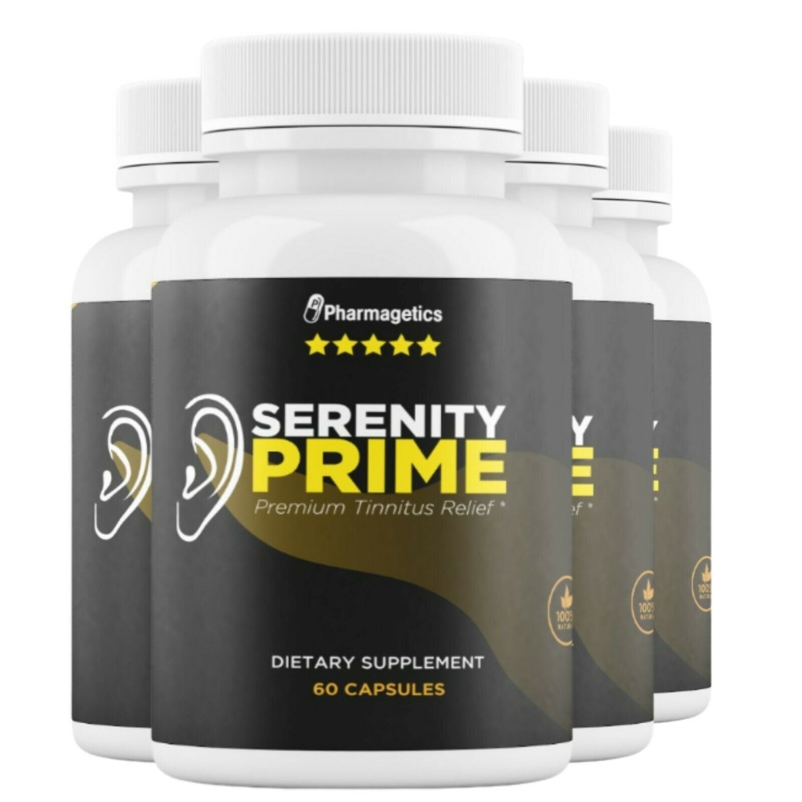 4 Serenity Prime - Tinnitus Relief Supplement - 4 Bottles-240 Capsules