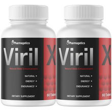 Load image into Gallery viewer, Viril X Dietary Supplement, Natural Male Enhancement, 120 Tablets - 2 Bottles
