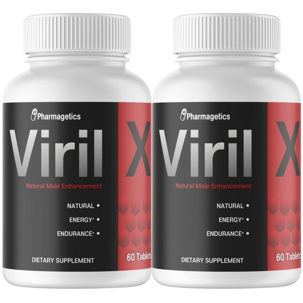 Viril X Dietary Supplement, Natural Male Enhancement, 120 Tablets - 2 Bottles