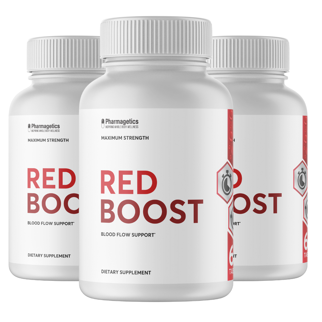 Red Boost Blood Flow Support - 3 Bottles 180 Tablets