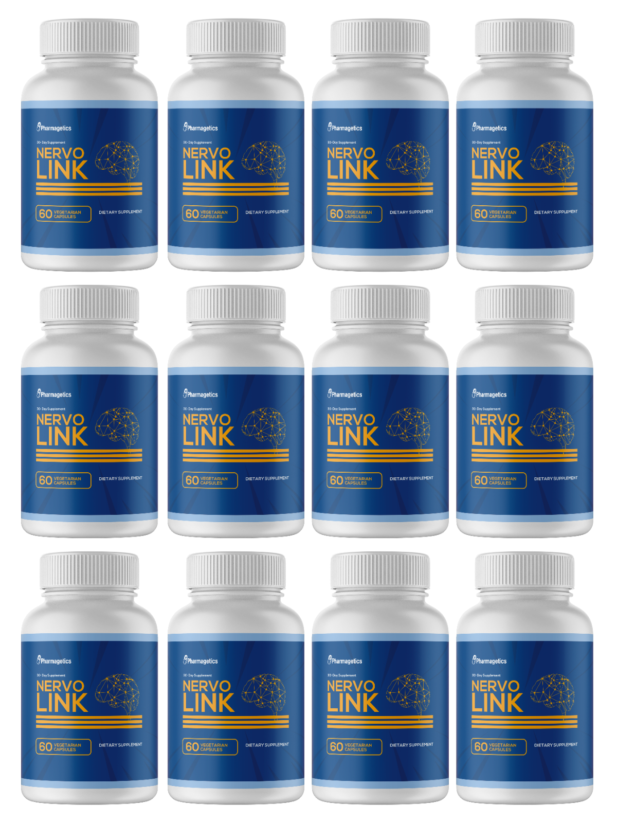 Nervo Link Brain Supplement Memory Focus Neuro Mind Booster Nootropic 12 Pack