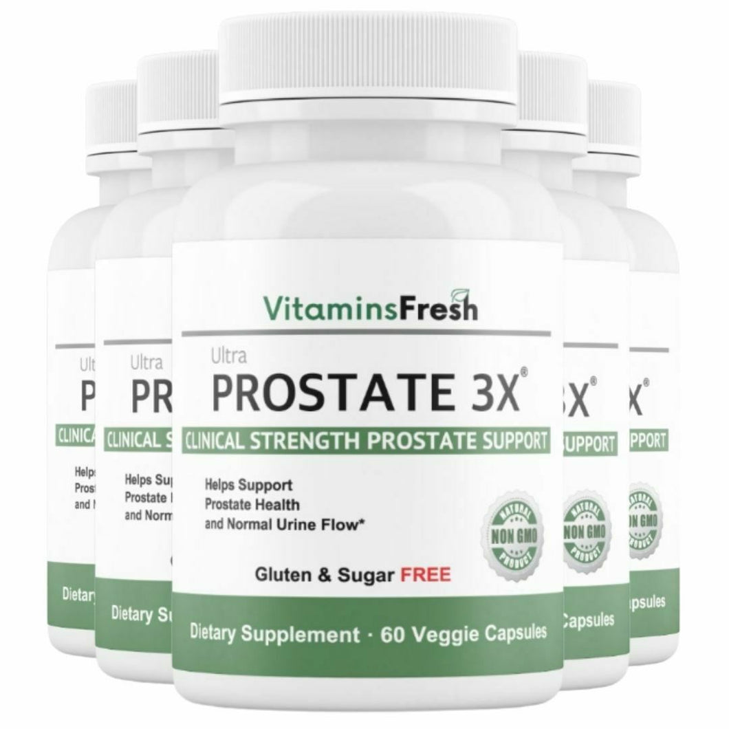 5 Pack Prostate 3X Support Improves Prostate Health, Frequent Urine Flow 60 Caps