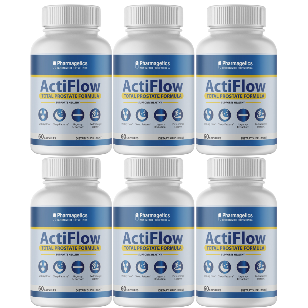 Actiflow - Total Prostate Formula, Prostate Supplement - 6 Bottles