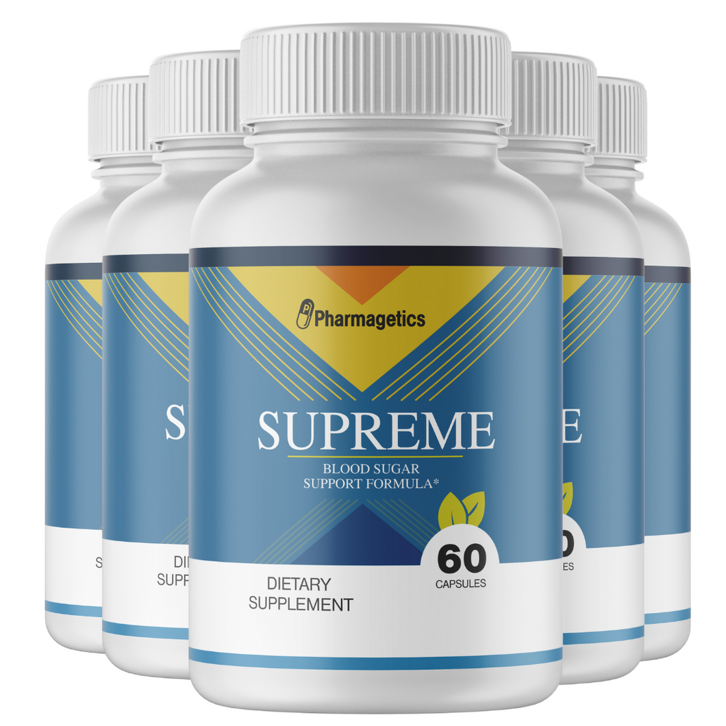 Supreme, Blood Sugar Support Formula - 5 Bottles - 300 Capsules