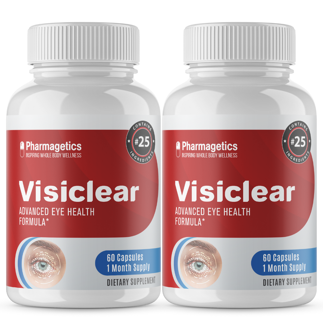 Visiclear Advanced Eye Supplement Vision Vitamins Including Lutein + Zeaxanthin, 2 Bottles