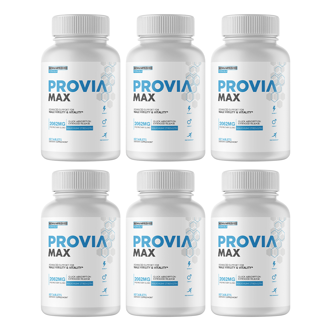 6 Bottles Provia Max - Male Virility & Vitality Support Enhancement PROVIA MAX