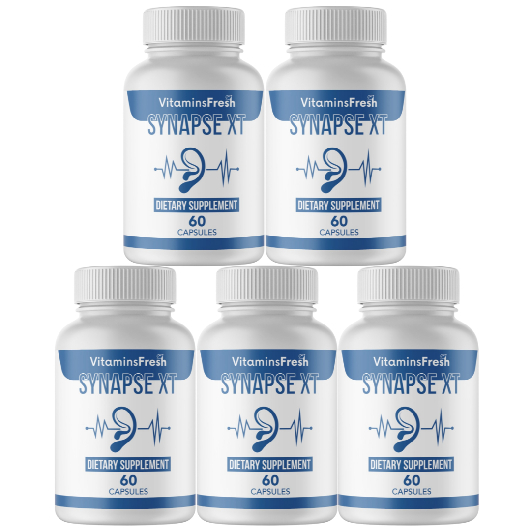 5 Bottles Synapse XT Tinnitus Ear Ringing Relief Supplement 60 Caps